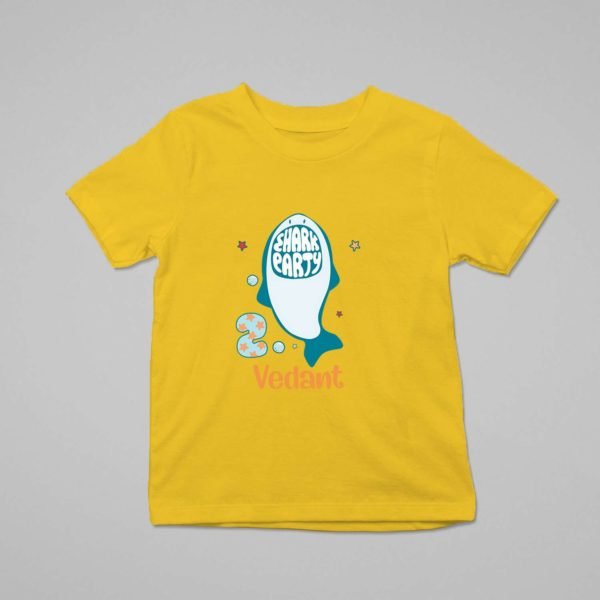 Alternative view of Kids Custom Birthday T-Shirts -Baby Shark Theme