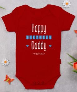 Alternative view of Personalized Happy Birthday Daddy Rompers