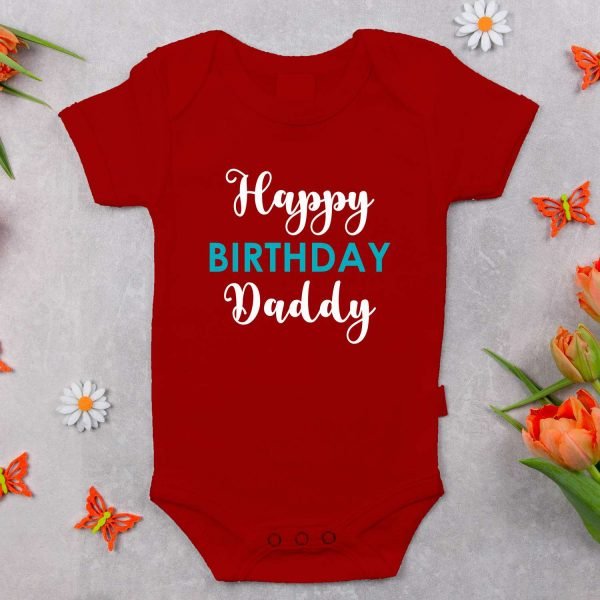Alternative view of Personalized Happy Birthday Daddy Rompers