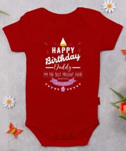Alternative view of Personalized Happy Birthday Daddy Rompers