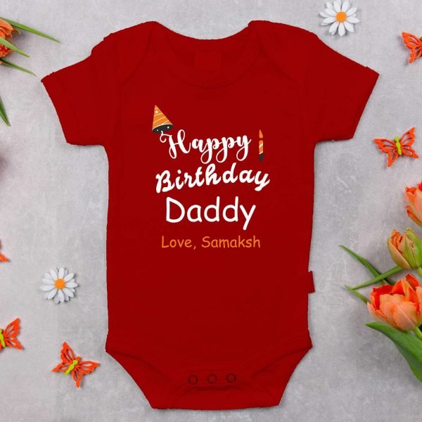 Personalized Happy Birthday Daddy Rompers