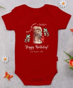 Alternative view of Personalized Happy Birthday Daddy Rompers