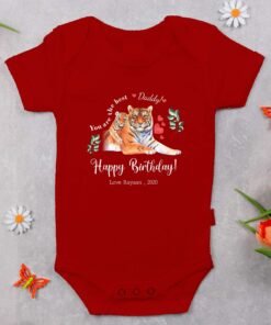 Alternative view of Personalized Happy Birthday Daddy Rompers