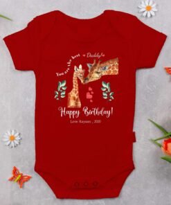 Alternative view of Personalized Happy Birthday Daddy Rompers