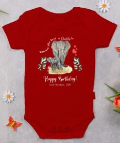 Alternative view of Personalized Happy Birthday Daddy Rompers