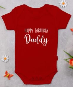 Alternative view of Personalized Happy Birthday Daddy Rompers