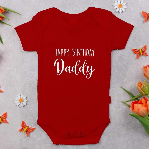 Alternative view of Personalized Happy Birthday Daddy Rompers