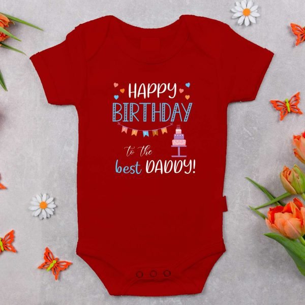 Alternative view of Personalized Happy Birthday Daddy Rompers