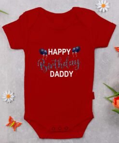 Alternative view of Personalized Happy Birthday Daddy Rompers