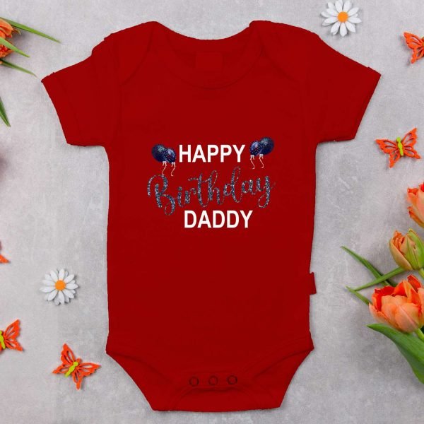 Alternative view of Personalized Happy Birthday Daddy Rompers