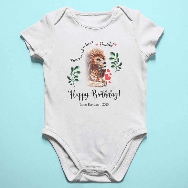 Personalized Happy Birthday Daddy Rompers
