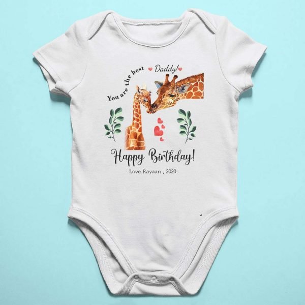Personalized Happy Birthday Daddy Rompers