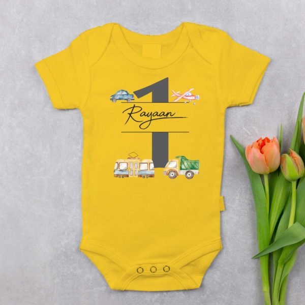 Alternative view of Personalized First Birthday Baby Rompers/T-Shirts