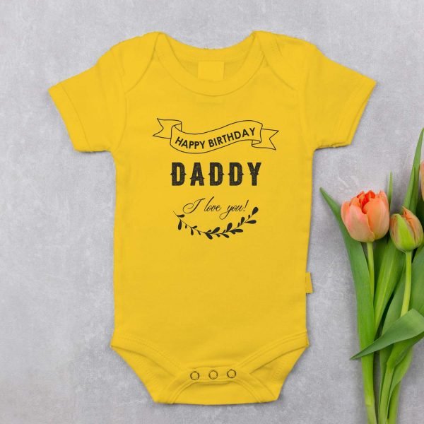 Personalized Happy Birthday Daddy Rompers