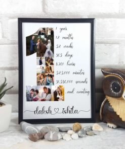 Couples Anniversary Collage Frames - Anniversary Gifts for Him & Her - Personalised Home Decor
