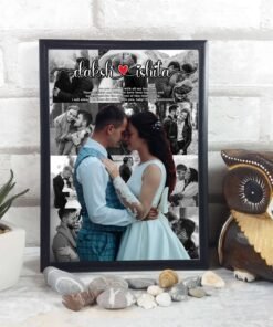 Couples, Couples Anniversary Collage Frames - Anniversary Gifts for Him & Her - Personalised Home Decor