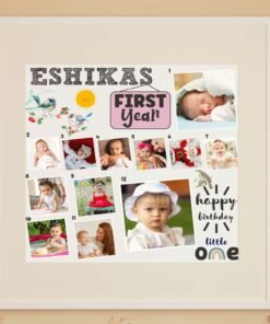 Alternative view of Personalized Baby First Year Photo Collage Wall Frames - First Year Birthday Gifts for Baby Boy or Baby Girl
