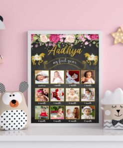 Personalized Baby First Year Photo Collage Wall Frames