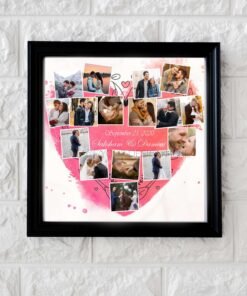 Couples, Couples Heart Collage Frames - Anniversary Gifts for Him & Her - Personalised Home Decor
