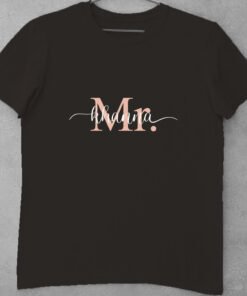 Mr & Mrs Personalised Couple T-Shirts for Pre-Wedding Photoshoots & Anniversary