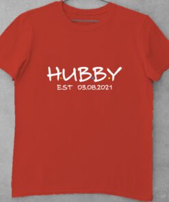 Hubby & Wifey Personalised Couple T-Shirts for Pre-Wedding Photoshoots & Anniversary