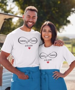 Personalized Couple T-Shirts for Pre-Wedding Photoshoots