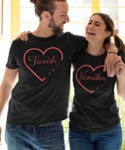 Personalised Couple T-Shirts for Pre-Wedding Photoshoots & Anniversary