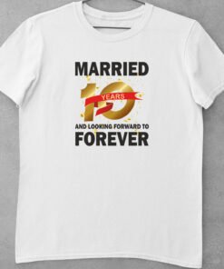 Alternative view of Personalised Couple T Shirts for Anniversary