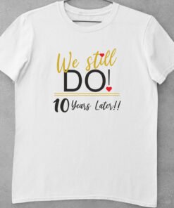 Alternative view of Personalised Couple T Shirts for Anniversary
