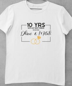 Alternative view of Personalised Couple T Shirts for Anniversary