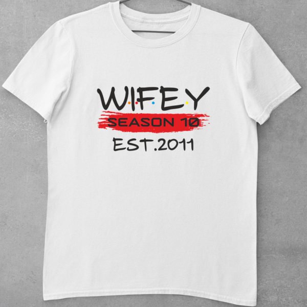 Alternative view of Hubby & Wifey Personalised Couple T-Shirts FOR Pre-Wedding Photoshoots & Anniversary