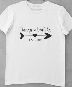 Alternative view of Personalised Couple T Shirts for Pre-Wedding Photoshoots & Anniversary