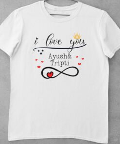 Alternative view of Personalised Couple T Shirts for Pre-Wedding Photoshoots & Anniversary