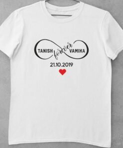 Alternative view of Personalized Couple T-Shirts for Pre-Wedding Photoshoots