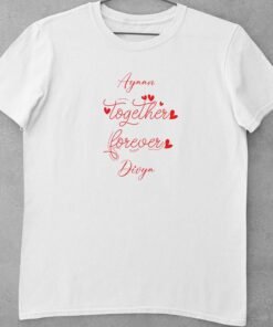 Alternative view of Personalised Couple T-Shirts for Pre-Wedding Photoshoots & Anniversary