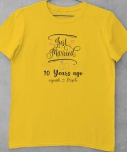 Alternative view of Personalised Couple T-Shirts for Anniversary - Anniversary Gifts for Couples