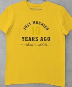 Alternative view of Personalised Couple T-Shirts for Anniversary - Anniversary Gifts for Couples