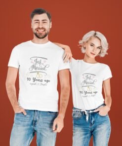 Personalised Couple T-Shirts for Anniversary - Anniversary Gifts for Couples