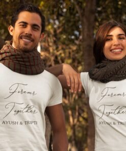 Personalised Couple T-Shirts for Anniversary - Anniversary Gifts for Couples