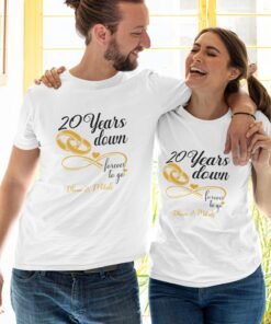 Personalised Couple T-Shirts for Anniversary