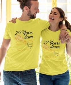 Alternative view of Personalised Couple T-Shirts for Anniversary