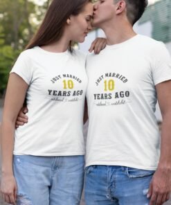Personalised Couple T-Shirts for Anniversary - Anniversary Gifts for Couples