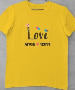 Alternative view of Personalised Couple T-Shirts for Pre-Wedding Photoshoots & Anniversary