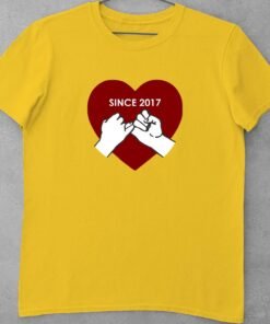 Alternative view of Personalised Couple T-Shirts for Anniversary - Anniversary Gifts for Couples