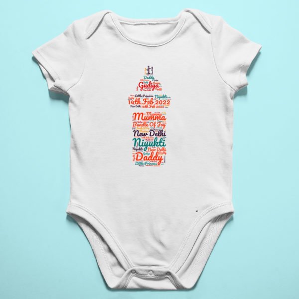 Personalized Word Art Baby Rompers/T-Shirts