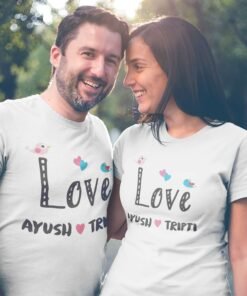 Personalised Couple T-Shirts for Pre-Wedding Photoshoots & Anniversary