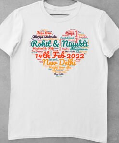 Personalised Couple T-Shirts for Pre-Wedding Photoshoots & Anniversary