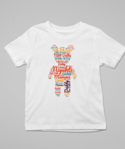 Kids Custom Name Word Art T-Shirts