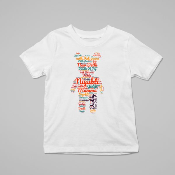 Kids Custom Name Word Art T-Shirts