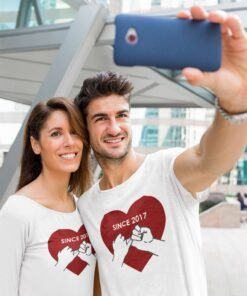Personalised Couple T-Shirts for Anniversary - Anniversary Gifts for Couples